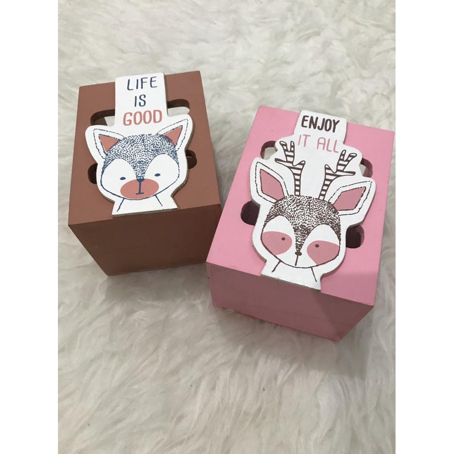 

Promo Awal tahun Tempat alat tulis kantor import Thailand lucu karakter deer fox cutesy Diskon