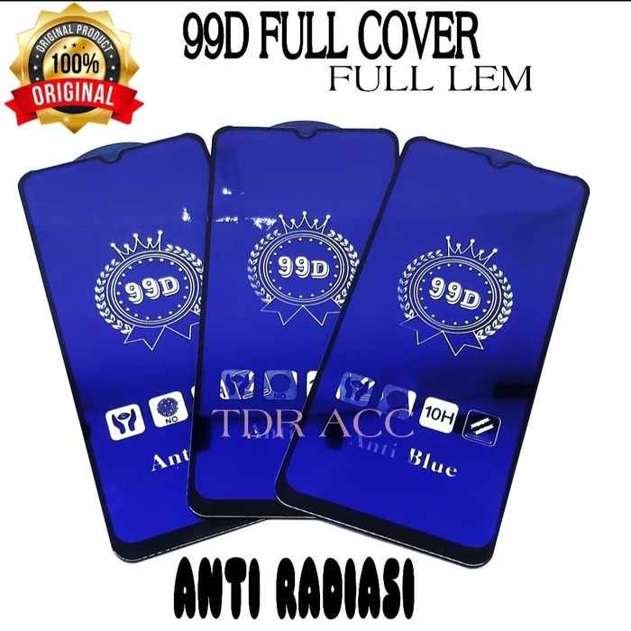 10D Anti Blue Anti Radiasi Full Cover - Tempered Glass Realme C35 C25 C33 C25s C25y C30s C21 C21y C1 C2 C3 C11 C12 C15 C17 C20 C11 2021 C31 C30 C55 Nfc C53