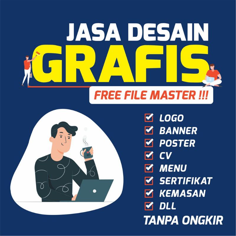 Jasa desain KTA / Sertifikat / Lanyard / Logo / Stiker / Banner / Menu / Brosur