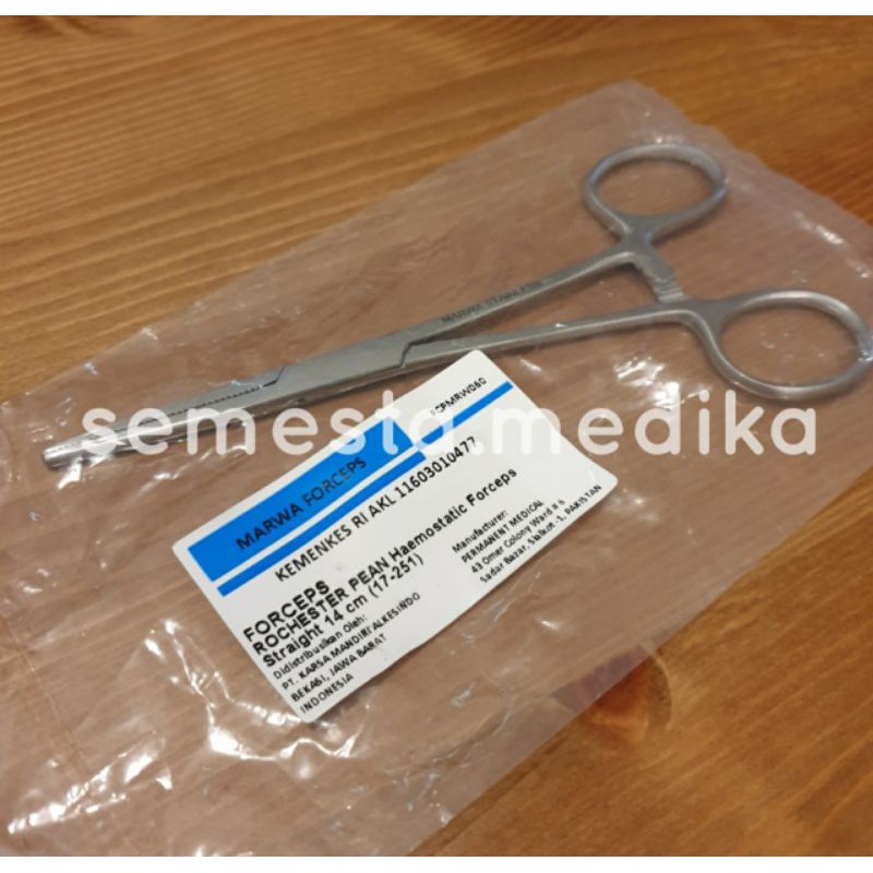 PEAN HAEMOSTATIC FORCEP 14CM LURUS / KLEM ARTERI PEAN