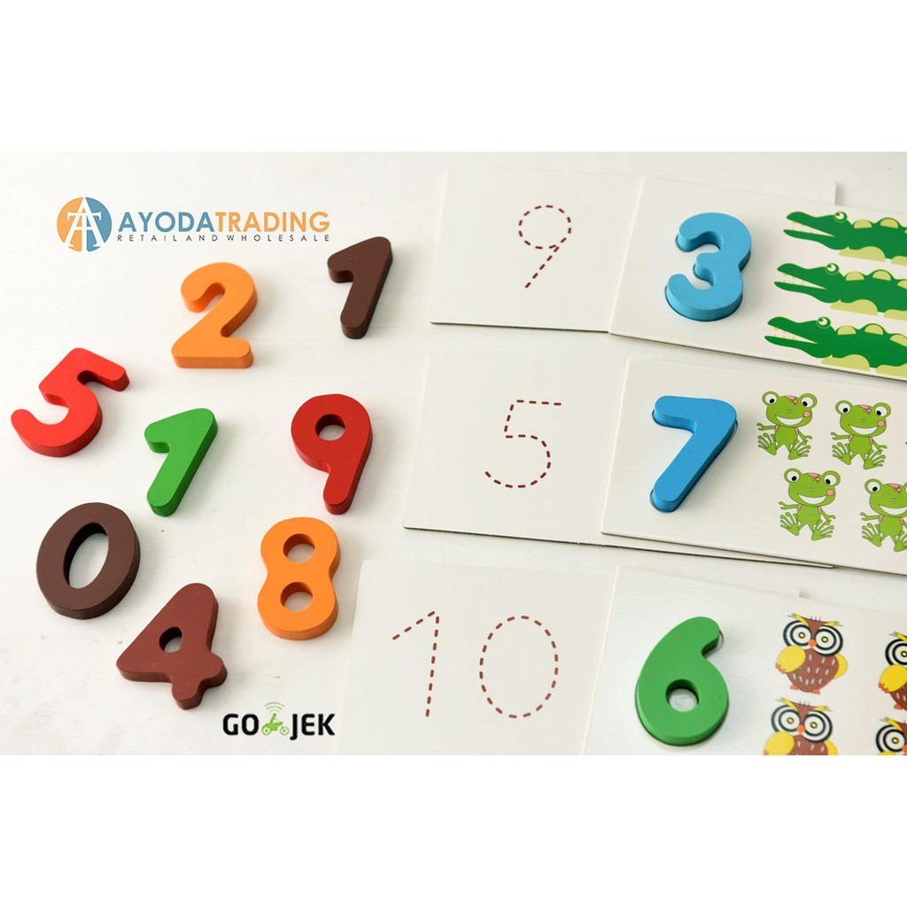 Mainan Edukasi Puzzle Number Angka Berhitung Anak Bayi