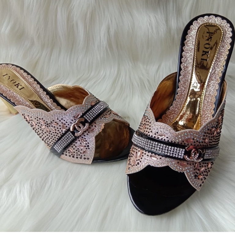 SANDAL HEELS PESTA UKURAN BESAR / SANDAL KONDANGAN WANITA / HIGH HEELS CUSTOM  BIG SIZE JUMBO HAK 5 CM SIZE 41 42