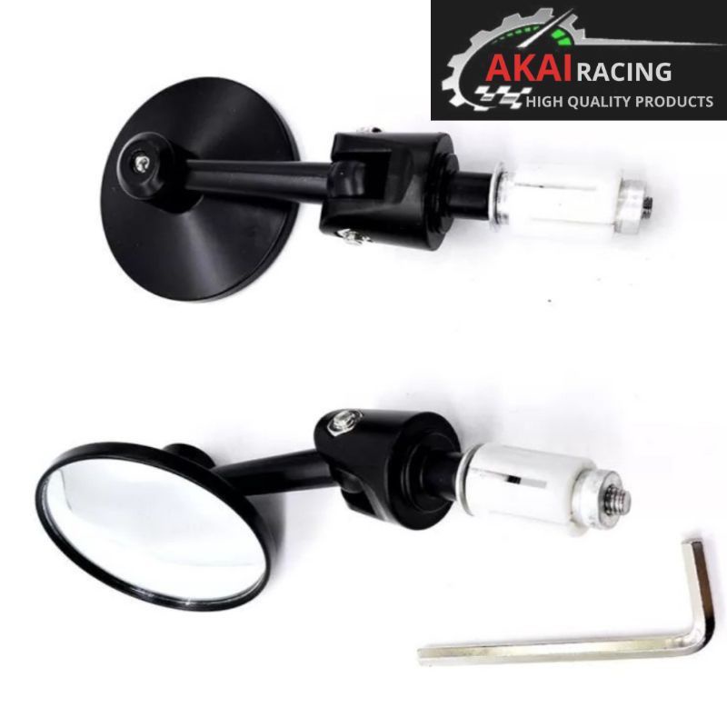 Spion Jalu Spion Bar End Bulat Akai Racing Kaca Cembung Universal Semua Motor