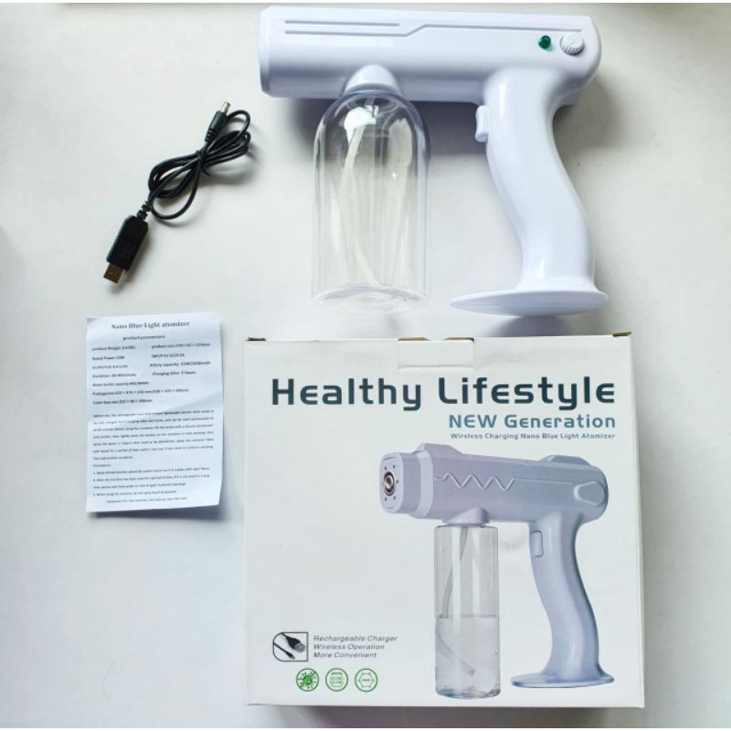 Disinfectant Spray Gun Atomizer Nano Mist Spraying UV Gun 800ml HEALTHY LIFESTYLE ATOMIZER II - NANO