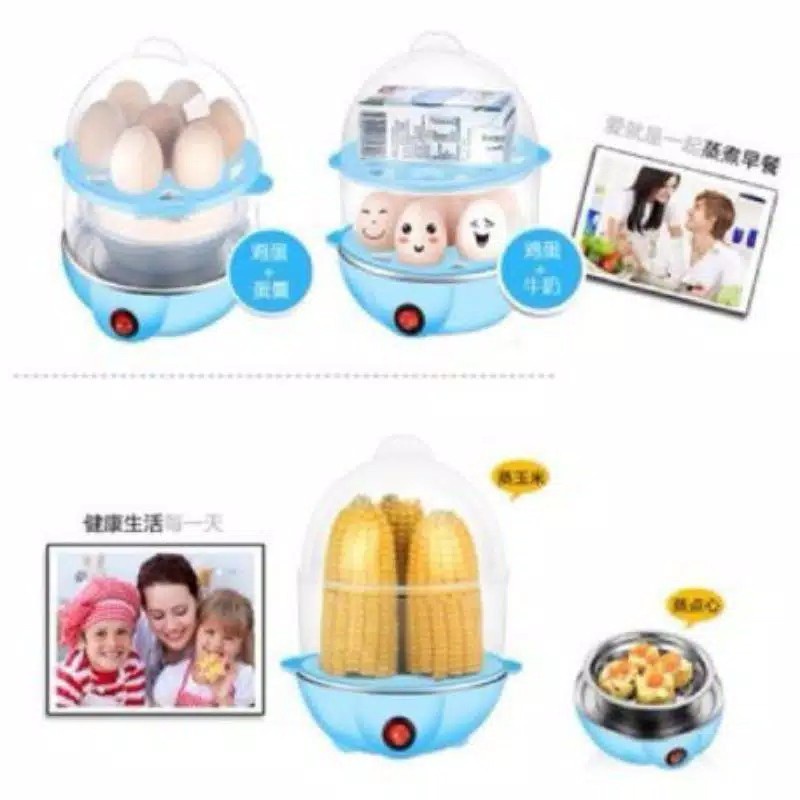 Alat Rebus Telur 3 Susun / Pengukus Telur Elektrik / Electric Egg Boiler Steam 3 Layer / Alat Masak