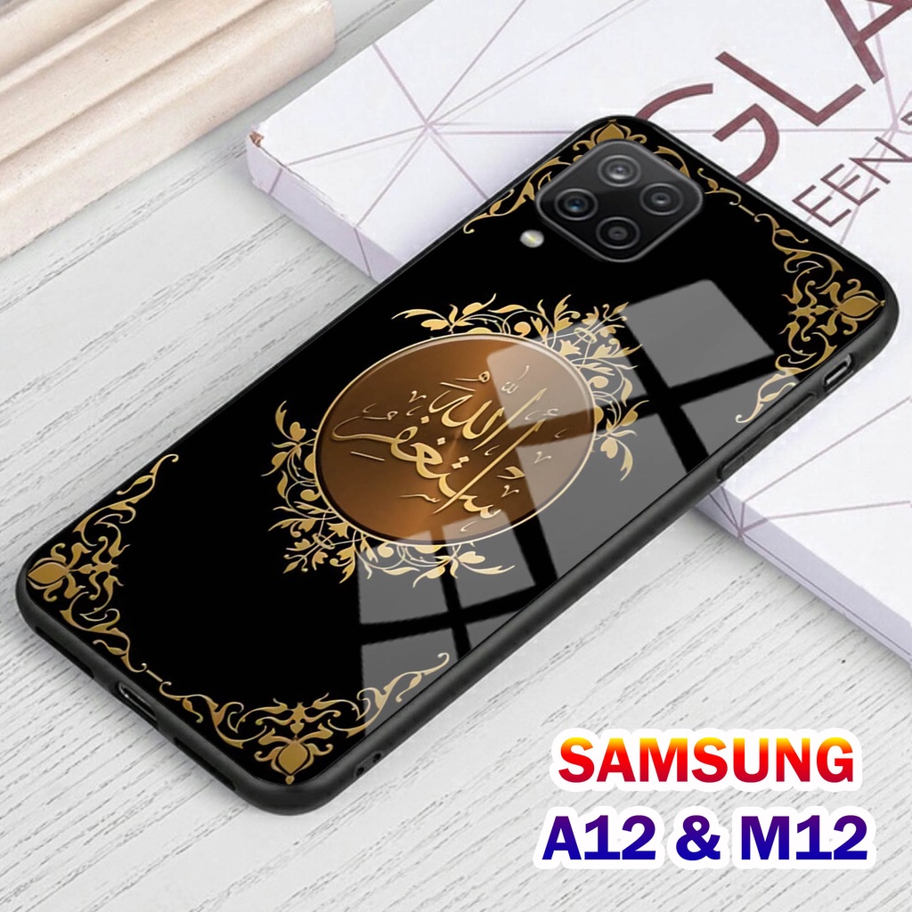 Softcase Glass Kaca SAMSUNG A12 , M12 - Casing HP SAMSUNG A12 , M12 [ S50 ].
