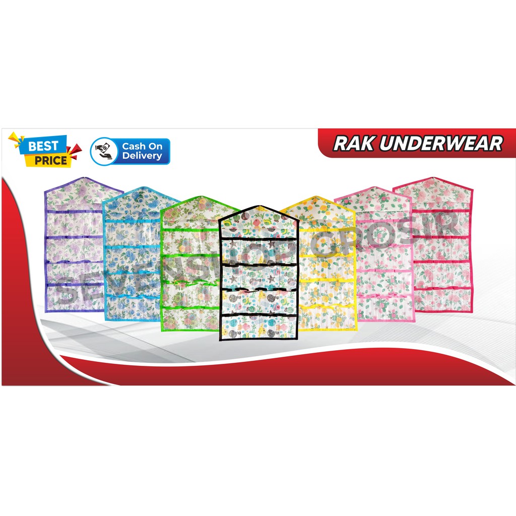  Rak  underwear  kaos kaki bonus hanger Shopee Indonesia