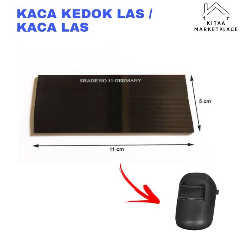 Kaca Las Kaca Kedok Las DIN No.10/11 Hitam