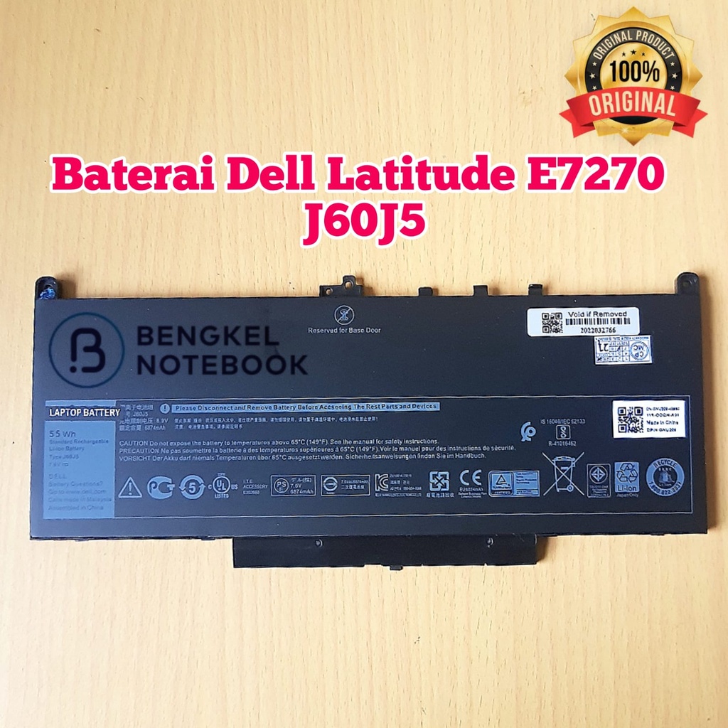 Baterai Dell Latitude E7270 Dell E7270 E7470 1W2Y2 242WD J60J5 MC34Y