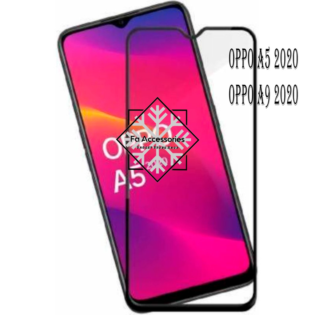 Tempered Glass 5D OPPO A5 2020 | A9 2020 Full Layar Screen Guard Curved Melengkung