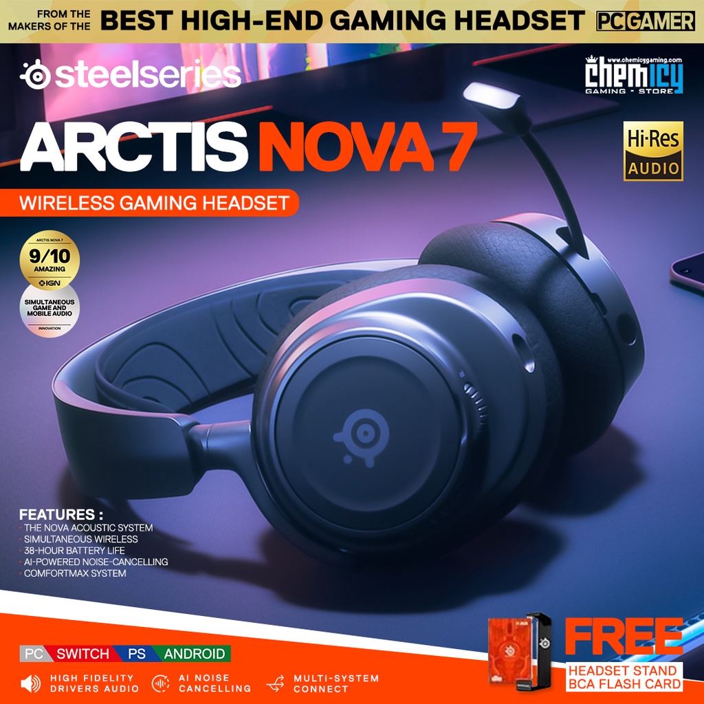 Steelseries Arctis Nova 7 Wireless Bluetooth Gaming Headset