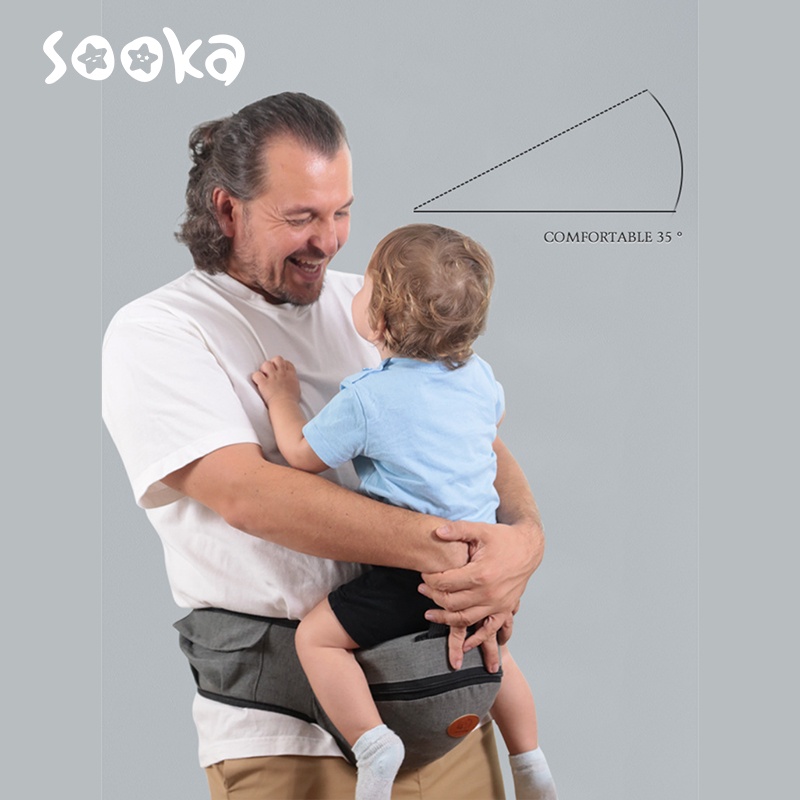 SOOKA Gendongan Bayi Depan Hipseat Untuk Bayi 0-36 Bulan / Gendongan Bayi Berbagai Macam Cara Gendong Baby Carrier Ransel Multifungsi Perlengkapan Bayi SK-EDB1064