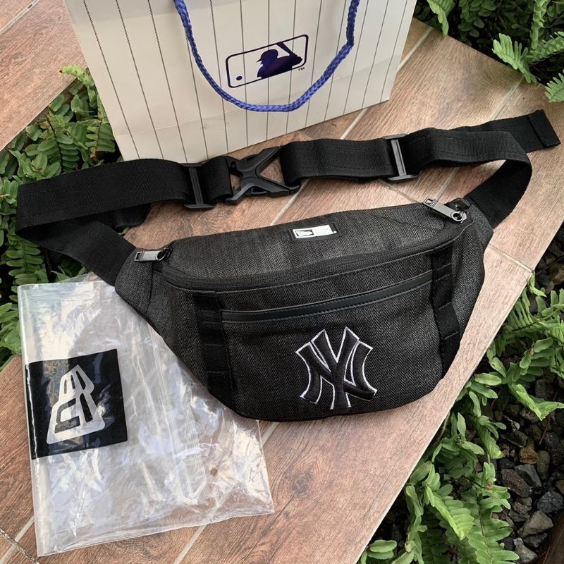 Tas Pingang Pria Import NY New York Waistbag MLB Korea Mirror