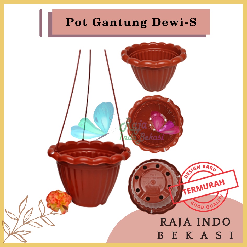 Rajaindobekasi Pot Gantung Dewi S Merah BataTerracota Terracotta Merah Coklat Pot Gantung Renda 20 Putih Pot Bunga Gantung Murah Grosir Unik Plastik Putih