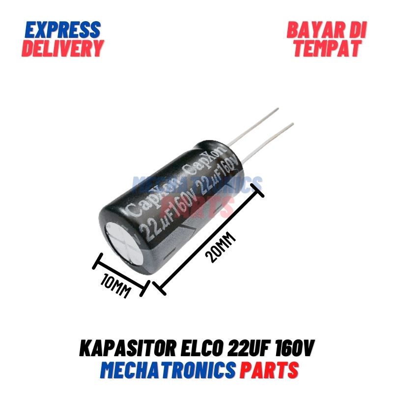 2PCS [PAS-9650] KAPASITOR ELCO 22UF 160V