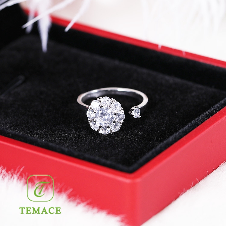 CINCIN WANITA SILVER 925 LAPIS EMAS PUTIH / PERHIASAN PERAK 925 / CC65