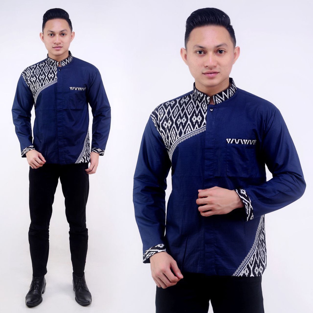 BAJU KOKO PRIA LENGAN PANJANG - KOKO MUSLIM - BAJU KOKO MURAH - BAJU LEBARAN - KOKO PRIA MODERN