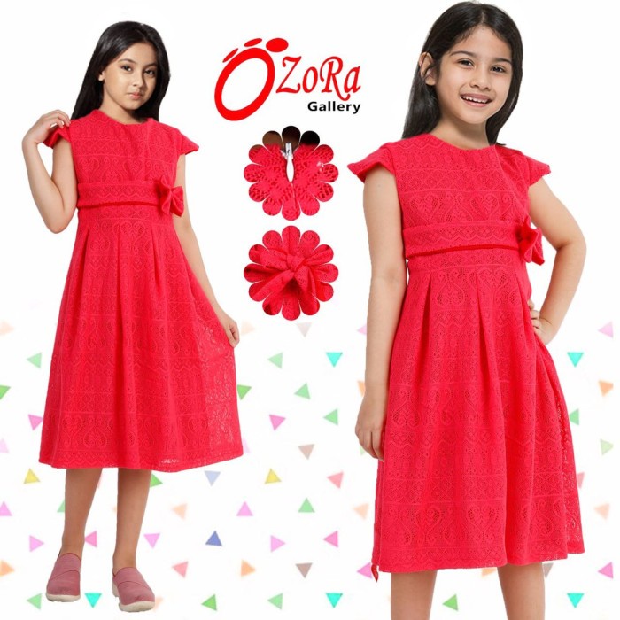 Gaun Anak - Pesta Sale Baju Anak Brokat Usia 8 Brukat Natalan Ulang Dress 3 Tahun