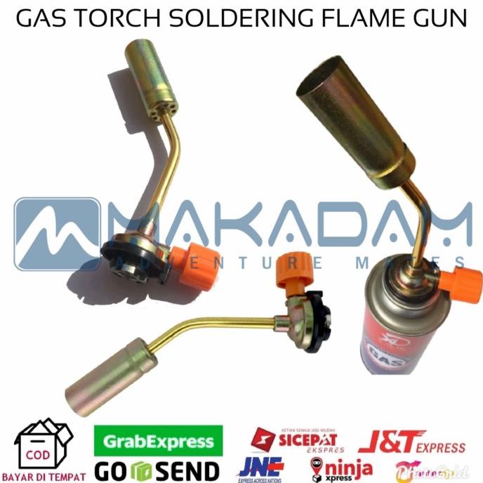 gas blow torch soldering flame gun kepala gas las butane makad44 Kualitas Baik