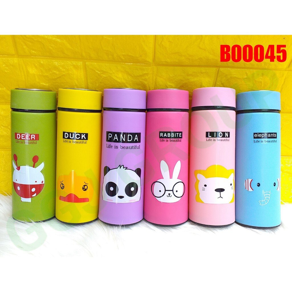 ( B045 ) MY BOTTLE KACA SIX OUP ANIMAL / BOTOL MINUM / KWALITAS TERBAIK