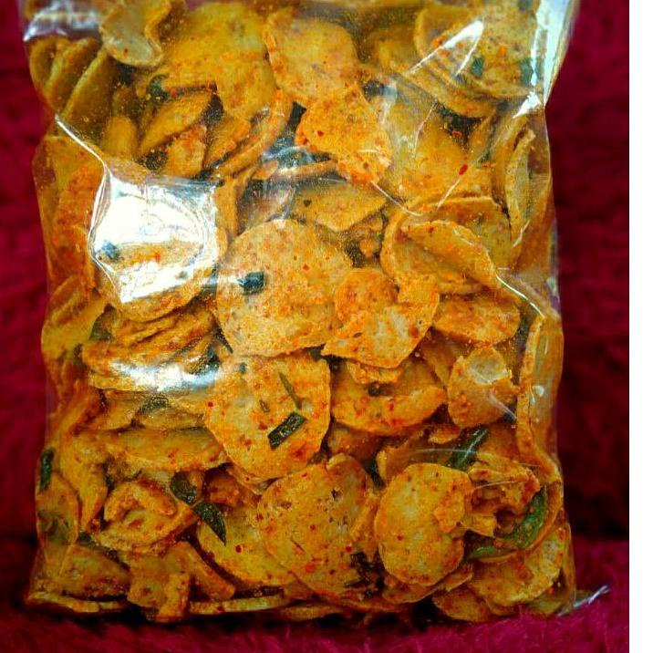 

Ready ー➽ Basreng keripik 500 grm Bumbu Basah Daun jeruk paling murah