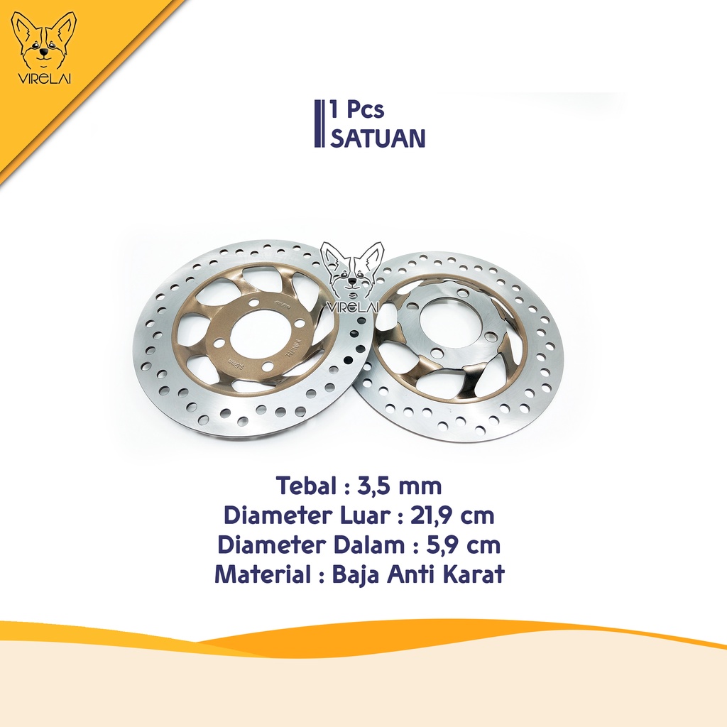 Piringan Cakram Supra X 125 / Kharisma / Cs1 / Supra Fit New Depan / Belakang [Ishima]