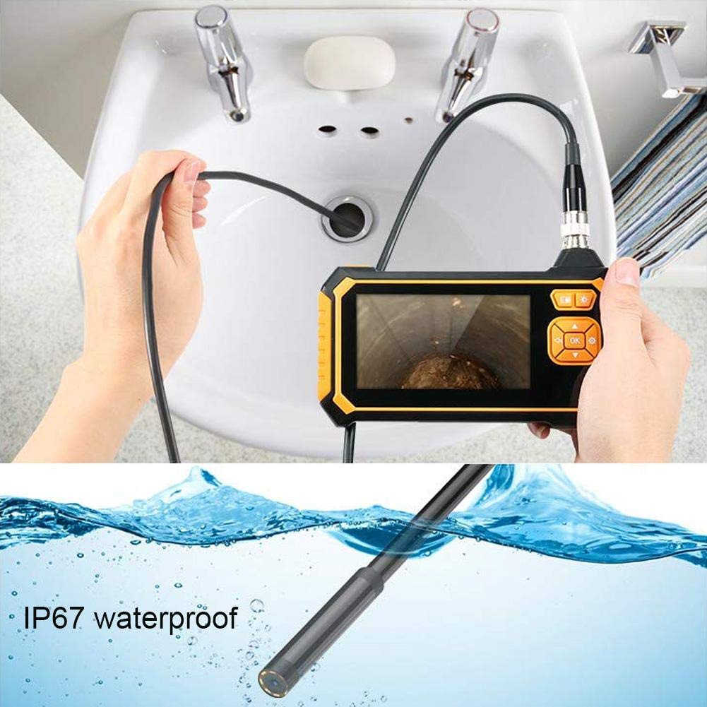 455 Handheld Digital Endoscope 8mm 1080P HD Camera 4.3 inch LCD IPX7