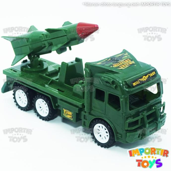 MAINAN TRUK MILITER DGN ROKET TRUCK CAR TENTARA ARMY BERKUALITAS - BANYAK RUDAL