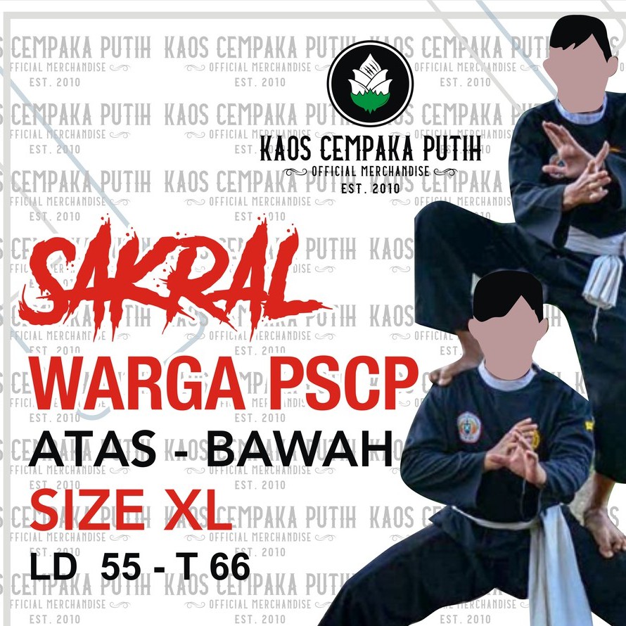 SAKRAL WARGA PSCP LENGKAP - SIZE XL - SAKRAL CEMPAKA PUTIH
