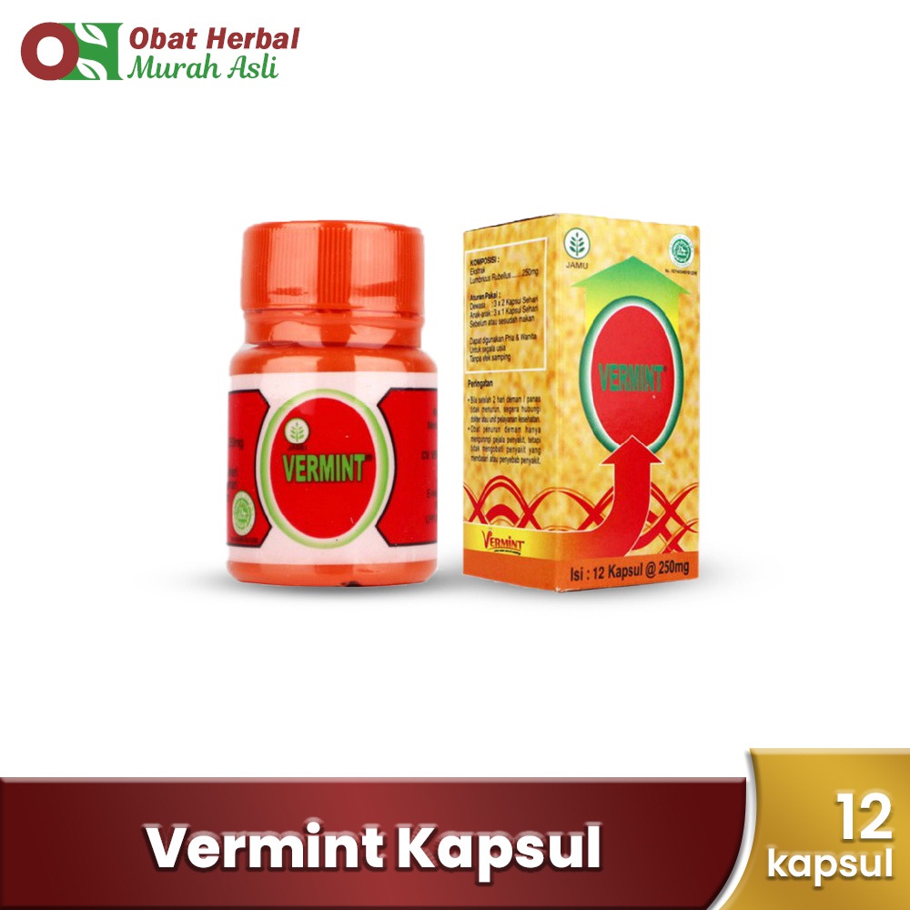 Vermint Kecil 12 Kapsul - Kapsul Ekstrak Cacing Tanah