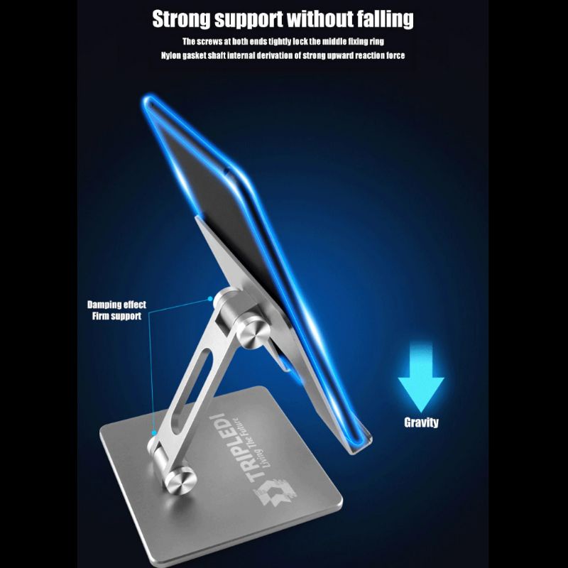 Dudukan Laptop Tablet Hp Aluminium Tatakan Standing Holder Tab Pad