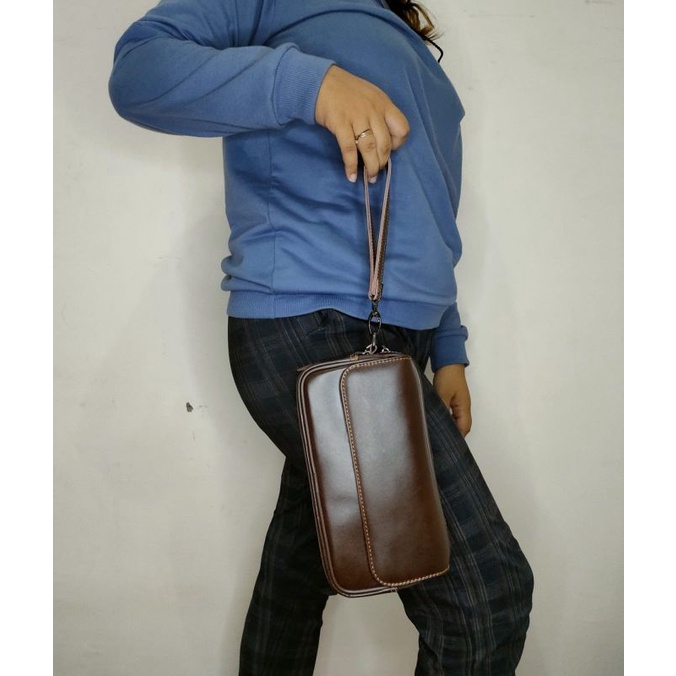 Tas Selempamg Sling Bag Kulit Sapi Asli