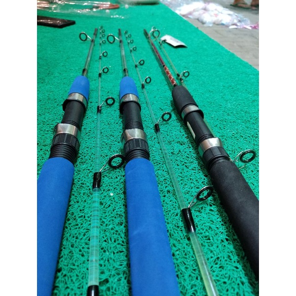 joran pancing sambung 2 bahan fiber transparan panjang 150cm
