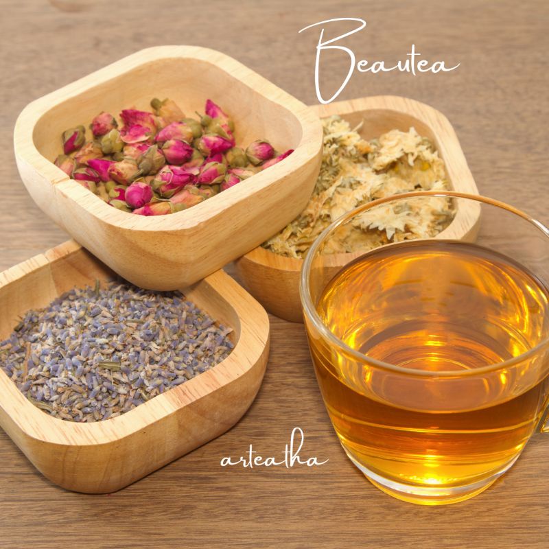 

Beautea (chrysanthemum + rose + lavender)