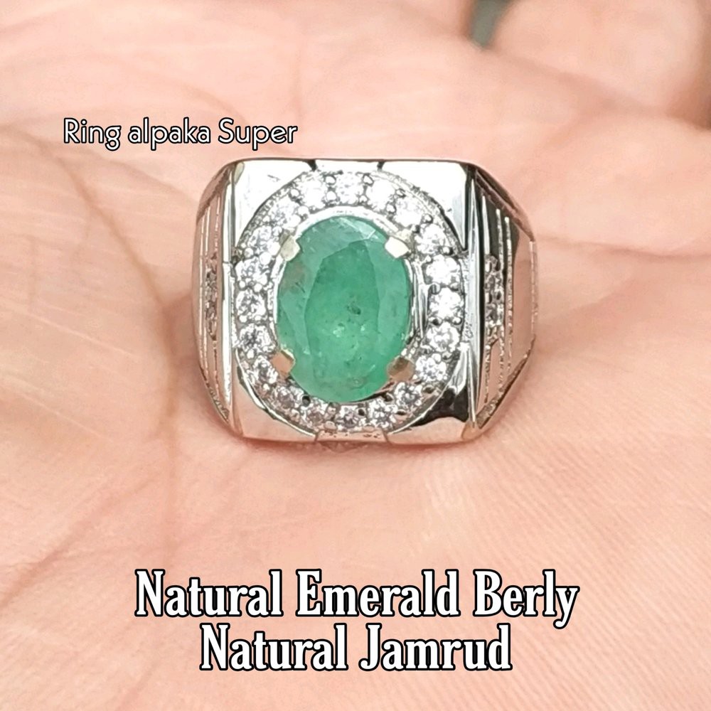 CINCIN BATU PERMATA NATURAL JAMRUD EMERALD BERLY ORIGINAL FREE MEMO