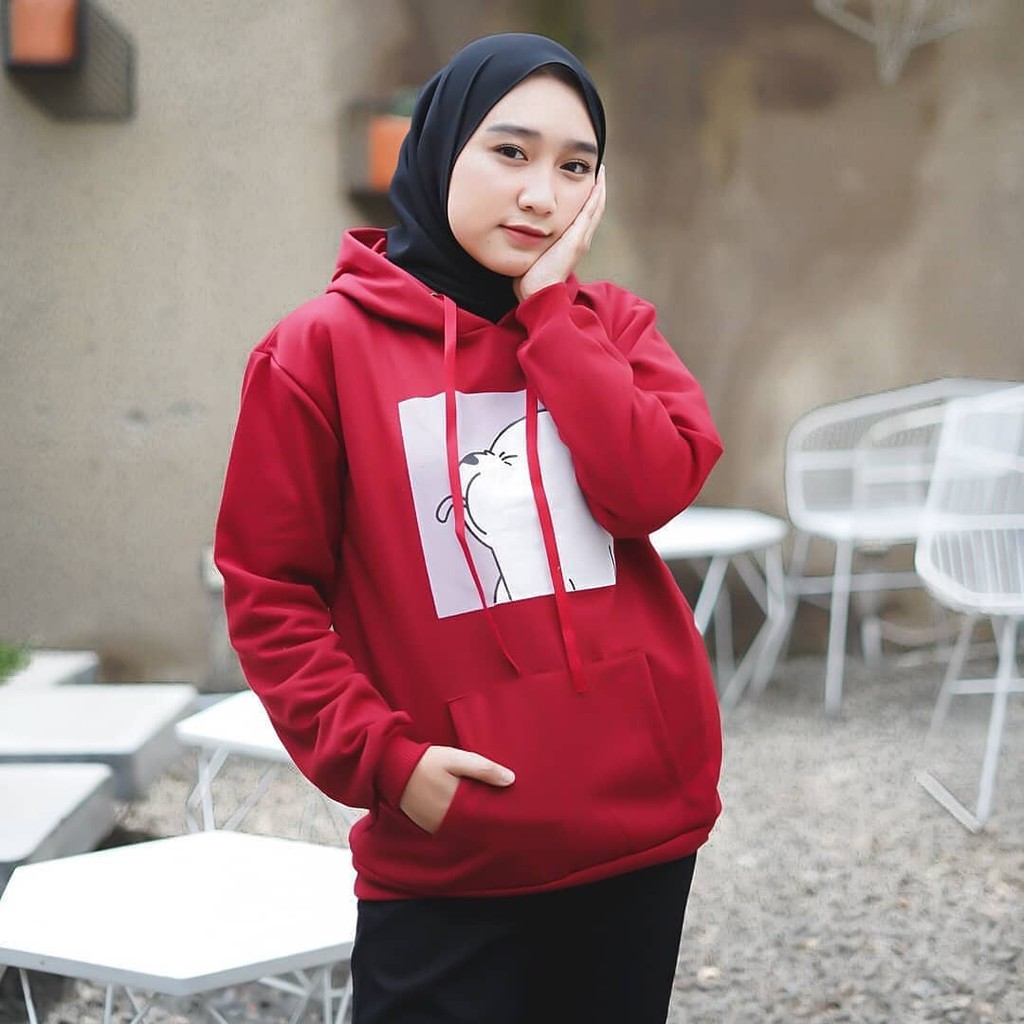 Jaket Hoodie Wanita - CUTE HOODIE BEAR - sweater murah - sweater kekinian - sweater korea Style- COD