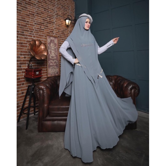 ilayya syari basic premium set khimar polos real picture original belifi