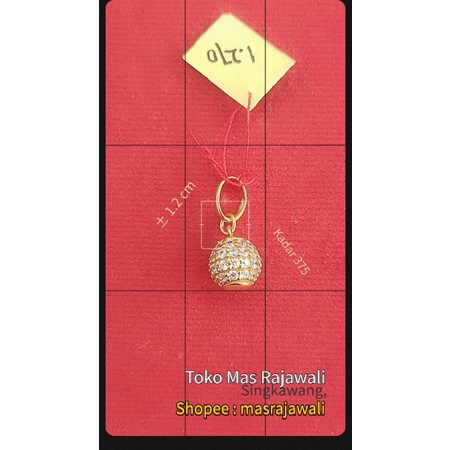 Liontin Dior Permata Putih kadar 375 | UBS | Stok terbatas | Emas asli | Emas Jakarta | Kalimantan T