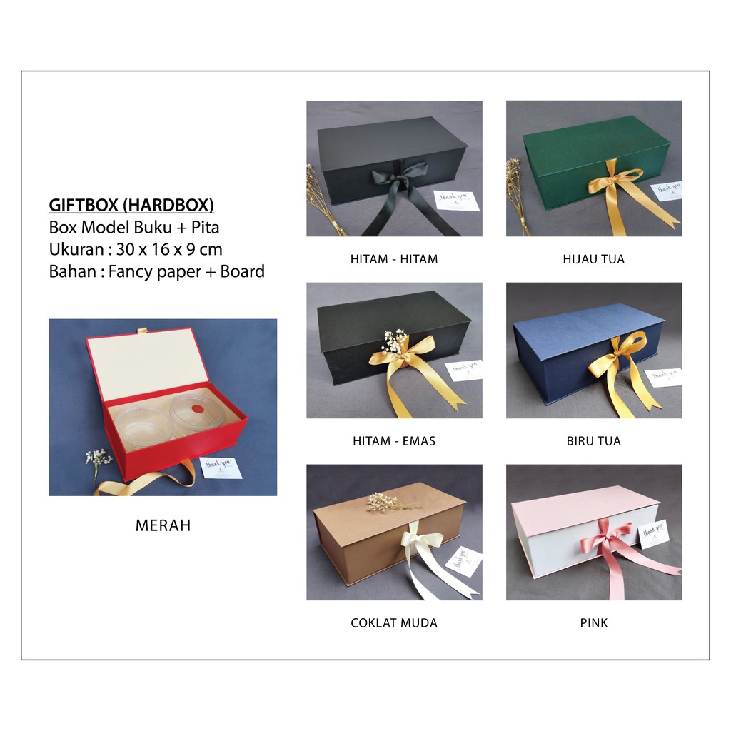 Kotak Kado PITA/Giftbox Model Buku uk. 30 x 16 x 9 cm | Shopee Indonesia