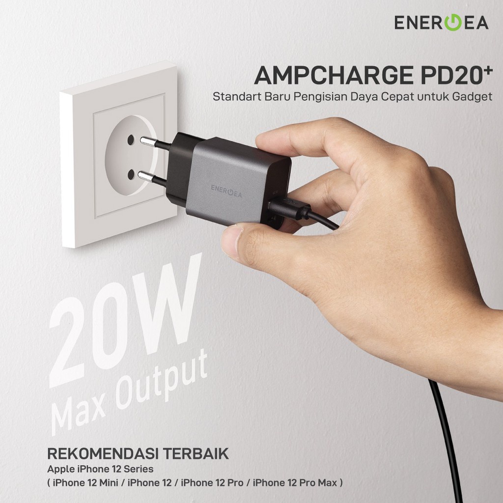 FAST CHARGER ENERGEA 20 W SUPPORT IPHONE 12/ANDROID