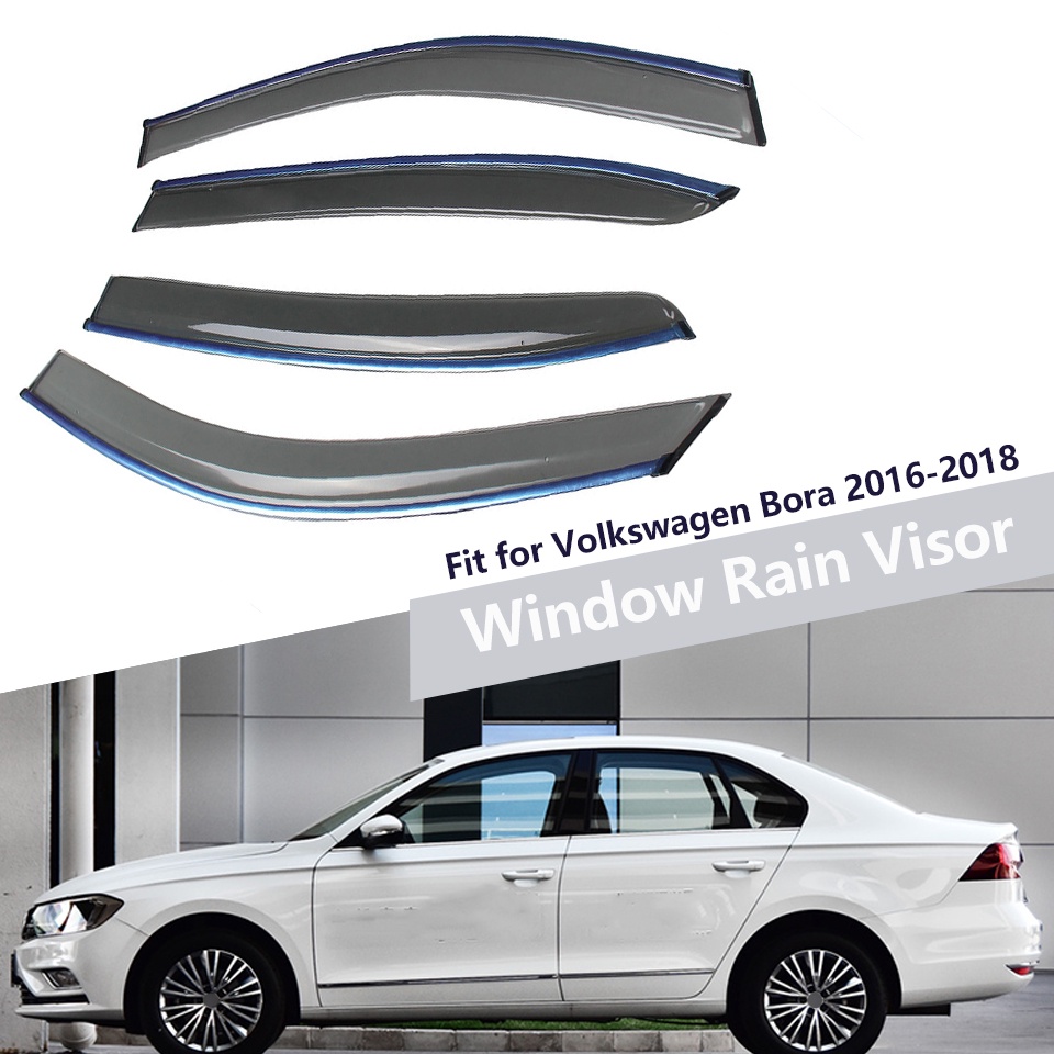 1 Set Visor Pelindung Kaca Jendela Mobil VW Bora ABSVolkswagen 2016-2018