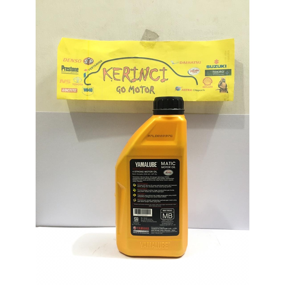 OLI YAMALUBE MATIC 20W-40 0.8L - OLI MOTOR MATIC YAMALUBE 20W-40 800ml
