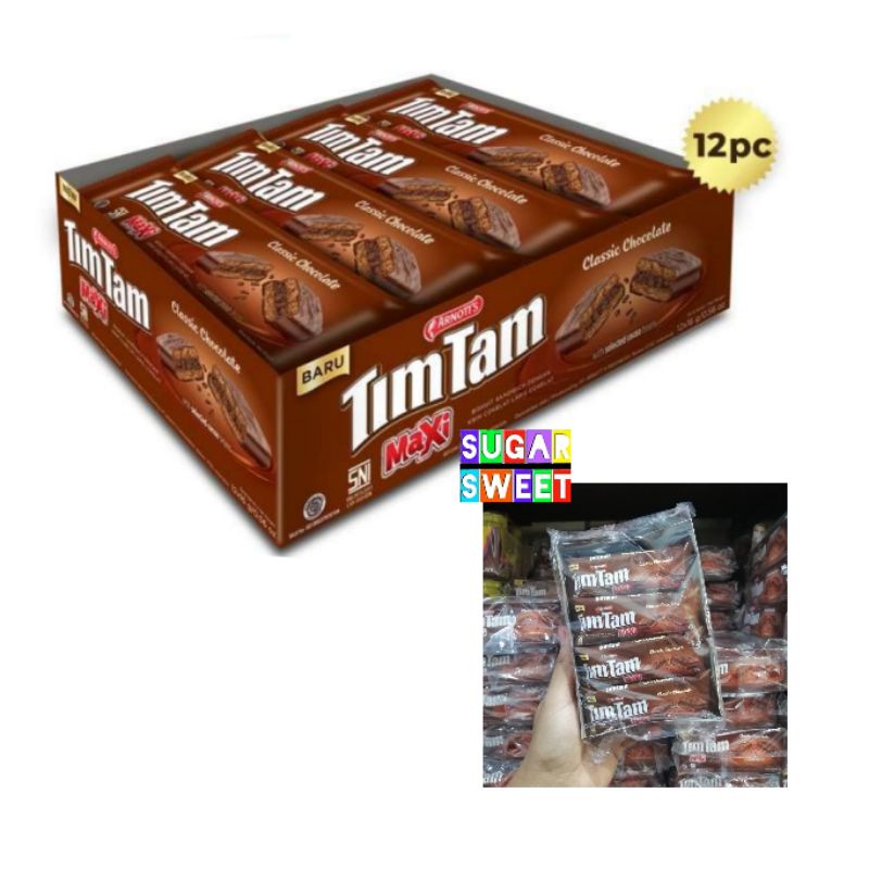 

Tim Tam Maxi Biskuit Sandwich Isi Coklat Box isi 12 Pcs