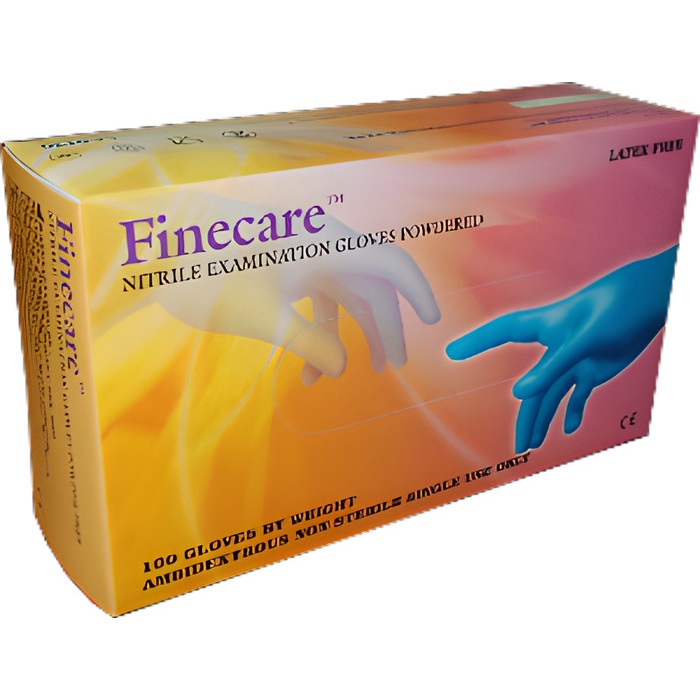 FINECARE NITRILE EXAMINATION GLOVES POWDER FREE, LATEX FREE - 240MM 3M