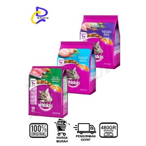 WHISKAS 1+ DRY CAT FOOD FRESHPACK 480GR