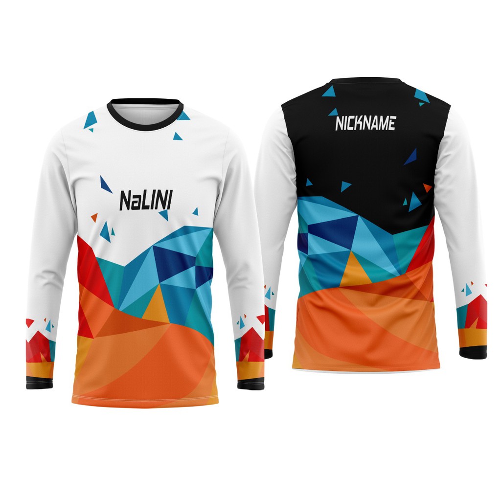 Nusaya - Jersey Sepeda Wanita Custom Nama / Baju Sepeda Wanita Lengan Panjang / Jersi Sepeda Custom