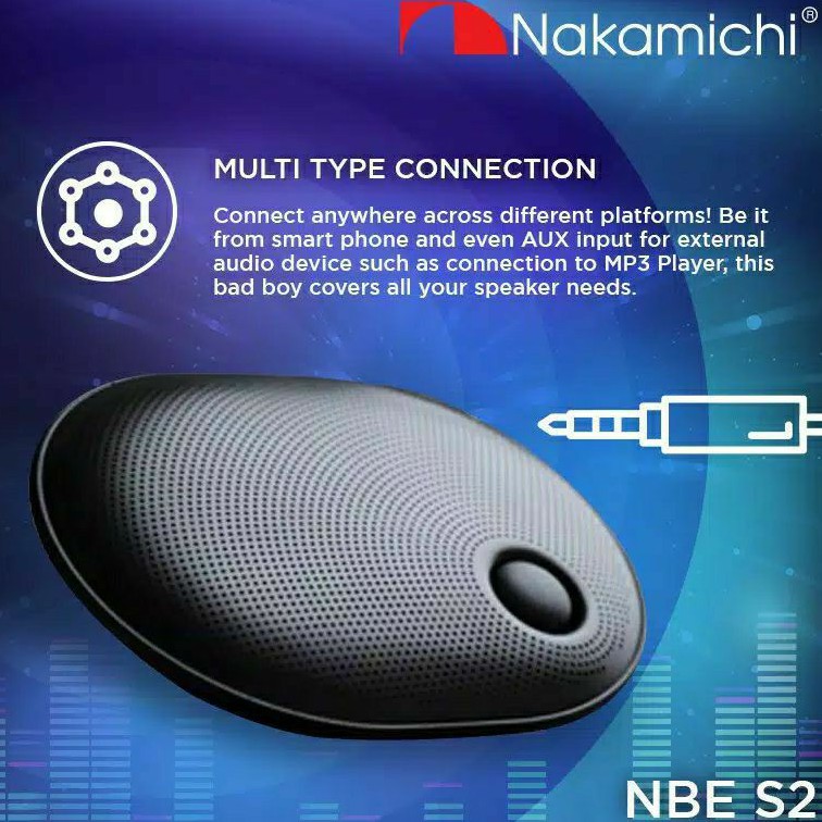 Nakamichi NBE S2 speaker bluetooth portable original garansi resmi