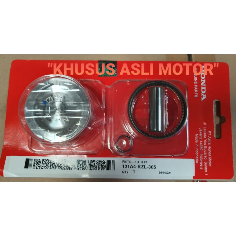 AHM piston kit KZL motor beat injeksi starter kasar, sparepart motor honda asli