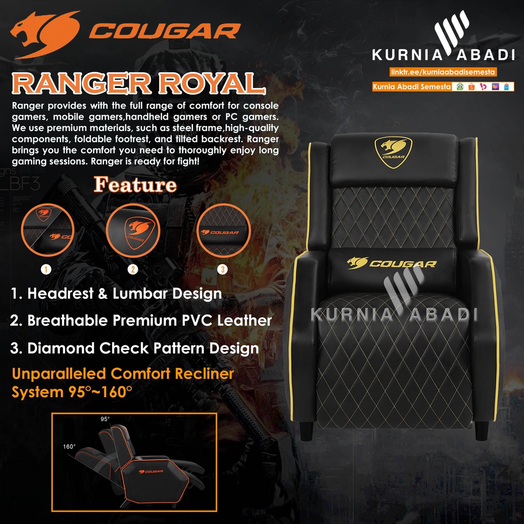 COUGAR GAMING RANGER SERIES The Perfect Sofa for Professional Gamers