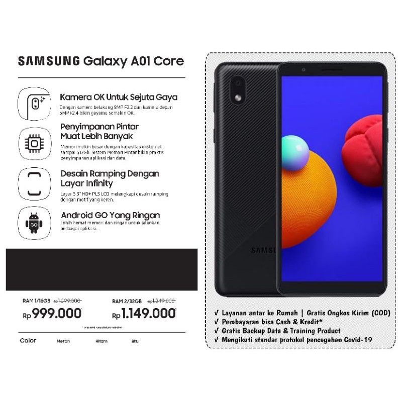 SAMSUNG GALAXY A01 CORE